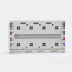 Plaque expérimentale avec rail DIN pour le montage de dispositifs montés sur rail DIN Diverses options de prise via des douilles de sécurité de 4 mm